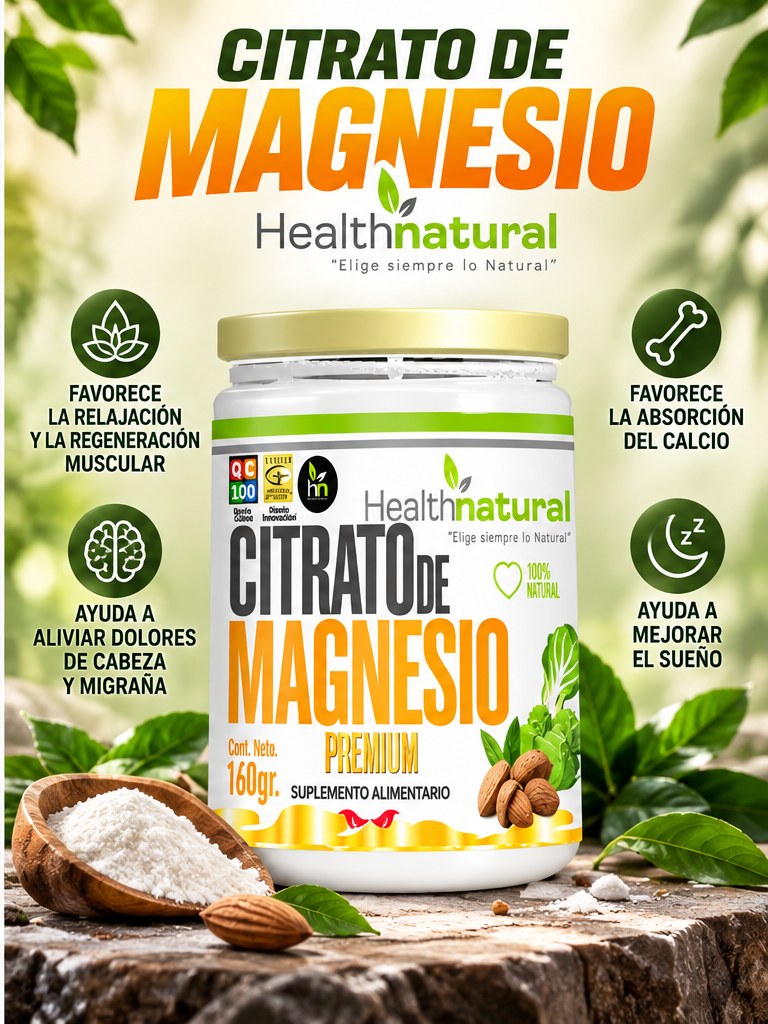 Citrato de magnesio Health Natural